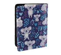 Wykjtwo Simpatici animali degli orsi koala australiani, Porta passaporto da viaggio in pelle PU Custodia per passaporto Copertine per passaporto da 6,5 pollici