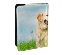 Wykjtwo Simpatico cane Labrador stampato, Porta passaporto da viaggio in pelle PU Custodia per passaporto Copertine per passaporto da 6,5 pollici