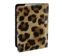 Wykjtwo Simpatico leopardo stampato, Porta passaporto da viaggio in pelle PU Custodia per passaporto Copertine per passaporto da 6,5 pollici