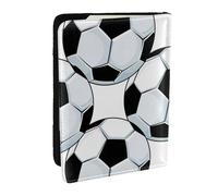 Wykjtwo Sport di palloni da calcio di calcio, Porta passaporto da viaggio in pelle PU Custodia per passaporto Copertine per passaporto da 6,5 pollici