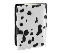 Wykjtwo Stampa cane dalmata macchia nera, Porta passaporto da viaggio in pelle PU Custodia per passaporto Copertine per passaporto da 6,5 pollici