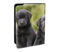 Wykjtwo Stampa del cane Labrador Retriever, Porta passaporto da viaggio in pelle PU Custodia per passaporto Copertine per passaporto da 6,5 pollici