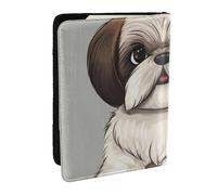 Wykjtwo Stampa del cane Shih Tzu, Porta passaporto da viaggio in pelle PU Custodia per passaporto Copertine per passaporto da 6,5 pollici