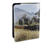Wykjtwo Treno locomotiva a vapore, Porta passaporto da viaggio in pelle PU Custodia per passaporto Copertine per passaporto da 6,5 pollici