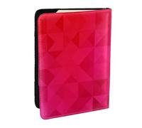 Wykjtwo Triangolo geometrico fucsia, Porta passaporto da viaggio in pelle PU Custodia per passaporto Copertine per passaporto da 6,5 pollici