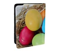 Wykjtwo Uovo Di Pasqua Colorato Moderno, Porta passaporto da viaggio in pelle PU Custodia per passaporto Copertine per passaporto da 6,5 pollici