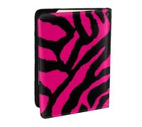 Wykjtwo Zebra Tigre Leopardo Rosa, Porta passaporto da viaggio in pelle PU Custodia per passaporto Copertine per passaporto da 6,5 pollici