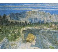 WYKUJMYTO Dipinti Famosi Stampa su Tela Astratto Mural Dipinto Amore alla fonte della vita o Amanti alle sorgenti della vita di Giovann Segantini Per la Decorazione del Soggiorno 60x90cm