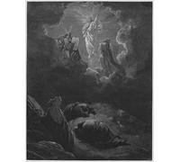 WYKUJMYTO Dipinti Famosi Stampa su Tela Astratto Mural Dipinto Bibbia la Trasfigurazione di Gustave Dore Per la Decorazione del Soggiorno 60x90cm