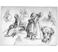 WYKUJMYTO Dipinti Famosi Stampa su Tela Astratto Mural Dipinto Diverse figure di François Boucher Per la Decorazione del Soggiorno 60x90cm