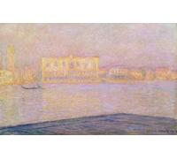 WYKUJMYTO Dipinti Famosi Stampa su Tela Astratto Mural Dipinto il Ducale Da San Giorgio di Claude Monet Per la Decorazione del Soggiorno 60x90cm