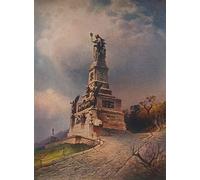 WYKUJMYTO Dipinti Famosi Stampa su Tela Astratto Mural Dipinto il Monumento Niederwald di Nicolai Astudin Per la Decorazione del Soggiorno 60x90cm