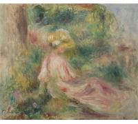 WYKUJMYTO Dipinti Famosi Stampa su Tela Astratto Mural Dipinto Jeune Fille Dans Un Pré di Pierre Auguste Renoir Per la Decorazione del Soggiorno 60x90cm