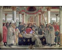 WYKUJMYTO Dipinti Famosi Stampa su Tela Astratto Mural Dipinto la Morte di San di Domenico Ghirlandaio Per la Decorazione del Soggiorno 60x90cm