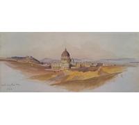 WYKUJMYTO Dipinti Famosi Stampa su Tela Astratto Mural Dipinto La Roma di San Pietro vista da Edward Leaars Per la Decorazione del Soggiorno 60x90cm