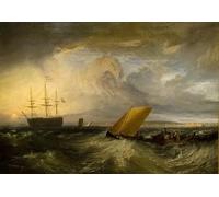 WYKUJMYTO Dipinti Famosi Stampa su Tela Astratto Mural Dipinto La trasparenza come dal nore di Mallord William Turner Per la Decorazione del Soggiorno 60x90cm