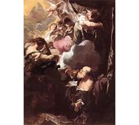 WYKUJMYTO Dipinti Famosi Stampa su Tela Astratto Mural Dipinto l'estasi di San Paolo di Johann Liss Per la Decorazione del Soggiorno 60x90cm