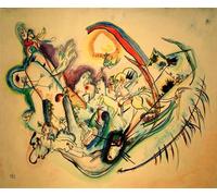 WYKUJMYTO Dipinti Famosi Stampa su Tela Astratto Mural Dipinto L'uccello di fuoco di Vasilij Kandinskij Per la Decorazione del Soggiorno 60x90cm