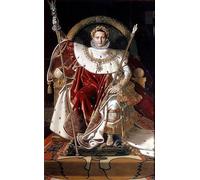 WYKUJMYTO Dipinti Famosi Stampa su Tela Astratto Mural Dipinto Napoleone sul suo trono imperiale' di Napoleone Bonaparte I Per la Decorazione del Soggiorno 60x90cm