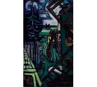 WYKUJMYTO Dipinti Famosi Stampa su Tela Astratto Mural Dipinto paesaggio Laren con mulino a vento di Max Beckmann Per la Decorazione del Soggiorno 60x90cm