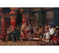 WYKUJMYTO Dipinti Famosi Stampa su Tela Astratto Mural Dipinto Passatempo nell'antico Egitto di Lawrence Alma Tadema Per la Decorazione del Soggiorno 60x90cm