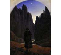 WYKUJMYTO Dipinti Famosi Stampa su Tela Astratto Mural Dipinto Pellegrino nella valle di Einem di Carl Gustav Carus Per la Decorazione del Soggiorno 60x90cm