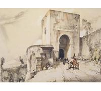 WYKUJMYTO Dipinti Famosi Stampa su Tela Astratto Mural Dipinto Porta della Giustizia di John Frederick Lewis Per la Decorazione del Soggiorno 60x90cm