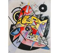 WYKUJMYTO Dipinti Famosi Stampa su Tela Astratto Mural Dipinto Punto bianco di Vasilij Kandinskij Per la Decorazione del Soggiorno 60x90cm