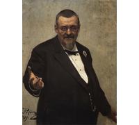 WYKUJMYTO Dipinti Famosi Stampa su Tela Astratto Mural Dipinto Ritratto dell'avvocato Vladimir Spasovitch di Il'ya Repin Per la Decorazione del Soggiorno 60x90cm