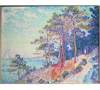 WYKUJMYTO Dipinti Famosi Stampa su Tela Astratto Mural Dipinto Saint Tropez Thes Path di Paul Signac Per la Decorazione del Soggiorno 60x90cm