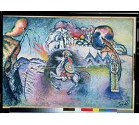 WYKUJMYTO Dipinti Famosi Stampa su Tela Astratto Mural Dipinto San Giorgio Vasilij Kandinskij Per la Decorazione del Soggiorno 60x90cm