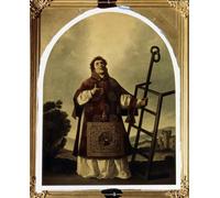 WYKUJMYTO Dipinti Famosi Stampa su Tela Astratto Mural Dipinto San Lorenzo di Francisco De Zurbaran Per la Decorazione del Soggiorno 60x90cm