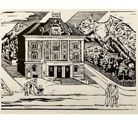 WYKUJMYTO Dipinti Famosi Stampa su Tela Astratto Mural Dipinto Ufficio postale Davos di Ernst Ludwig Kirchner Per la Decorazione del Soggiorno 60x90cm