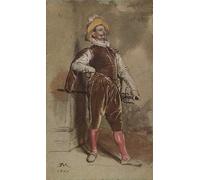 WYKUJMYTO Dipinti Famosi Stampe Artistiche su Tela Olio Dipinto su Tela Annibale di Jean Louis Ernest Meissonier Per la Decorazione della Camera da Letto 60x90cm