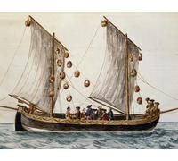 WYKUJMYTO Dipinti Famosi Stampe Artistiche su Tela Olio Dipinto su Tela Barca veneziana addobbata per la festa del Redentore di Jan Van Grevenbroeck Per la Decorazione della Camera da Letto 60x90cm