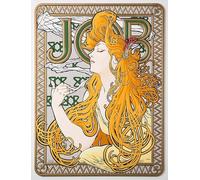 WYKUJMYTO Dipinti Famosi Stampe Artistiche su Tela Olio Dipinto su Tela Beati i puri di cuore: perché vedranno Dio di Alphonse Mucha Per la Decorazione della Camera da Letto 60x90cm