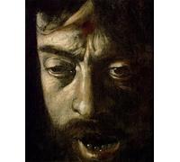 WYKUJMYTO Dipinti Famosi Stampe Artistiche su Tela Olio Dipinto su Tela David con la testa di Golia della testa di Merisi Caravaggio Per la Decorazione della Camera da Letto 60x90cm