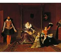 WYKUJMYTO Dipinti Famosi Stampe Artistiche su Tela Olio Dipinto su Tela Enrico IV sorpreso da Jean Auguste Ingres Per la Decorazione della Camera da Letto 60x90cm
