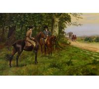 WYKUJMYTO Dipinti Famosi Stampe Artistiche su Tela Olio Dipinto su Tela I banditi di George Derville Rowlandson Per la Decorazione della Camera da Letto 60x90cm