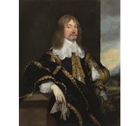 WYKUJMYTO Dipinti Famosi Stampe Artistiche su Tela Olio Dipinto su Tela John Baron Craven di Ryton diVan Dyck Per la Decorazione della Camera da Letto 60x90cm