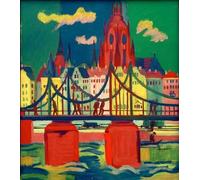 WYKUJMYTO Dipinti Famosi Stampe Artistiche su Tela Olio Dipinto su Tela la Cattedrale di Francoforte di Ernst Ludwig Kirchner Per la Decorazione della Camera da Letto 60x90cm