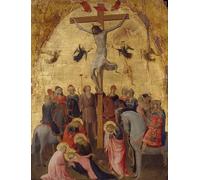 WYKUJMYTO Dipinti Famosi Stampe Artistiche su Tela Olio Dipinto su Tela la Crocifissione del Beato Angelico Per la Decorazione della Camera da Letto 60x90cm
