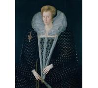 WYKUJMYTO Dipinti Famosi Stampe Artistiche su Tela Olio Dipinto su Tela La regina Elisabetta I di Nicholas Hilliard Per la Decorazione della Camera da Letto 60x90cm