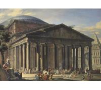 WYKUJMYTO Dipinti Famosi Stampe Artistiche su Tela Olio Dipinto su Tela Monumenti romani e il Pantheon di Charles Louis Clerisseau Per la Decorazione della Camera da Letto 60x90cm