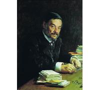 WYKUJMYTO Dipinti Famosi Stampe Artistiche su Tela Olio Dipinto su Tela Ritratto del fisiologo Ivan Sechenov di Il'ya Repin Per la Decorazione della Camera da Letto 60x90cm