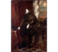 WYKUJMYTO Dipinti Famosi Stampe Artistiche su Tela Olio Dipinto su Tela Ritratto di un gentiluomo della famiglia Spinola di Anthony Van Dyck Per la Decorazione della Camera da Letto 60x90cm