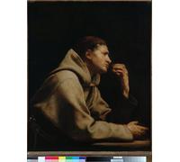 WYKUJMYTO Dipinti Famosi Stampe Artistiche su Tela Olio Dipinto su Tela un francescano di Guido Cagnacci Per la Decorazione della Camera da Letto 60x90cm