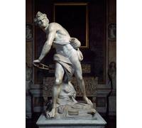 WYKUJMYTO Dipinto su Tela Classico Stampe Immagine Stampe Pittura David che lancia la pietra della fionda Scultura barocca di Gian Lorenzo Bernini Per la Decorazione dell'ufficio 60x90cm