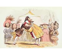 WYKUJMYTO Dipinto su Tela Classico Stampe Immagine Stampe Pittura Enrico VIII e io di Francia al campo del panno d'oro di Richard Doyle Per la Decorazione dell'ufficio 60x90cm