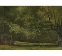 WYKUJMYTO Dipinto su Tela Classico Stampe Immagine Stampe Pittura Fontainebleau En Forêt - di Jean Baptiste Camille Corot Per la Decorazione dell'ufficio 60x90cm